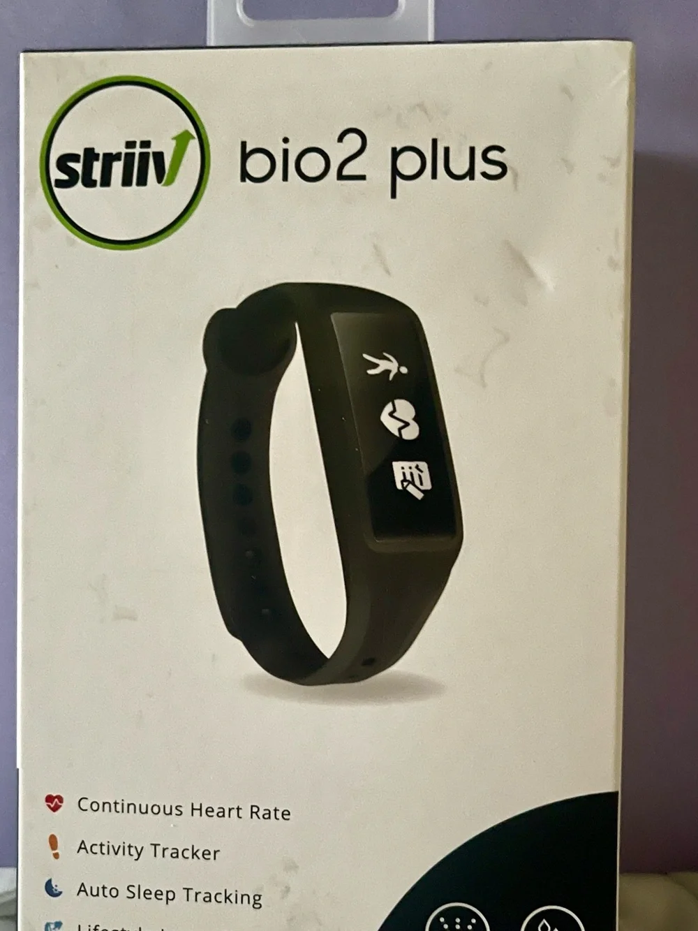 Activity Tracker black fitness band with heart rate display *NWT*